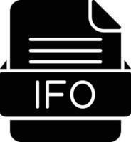 ifo fil formatera linje ikon vektor