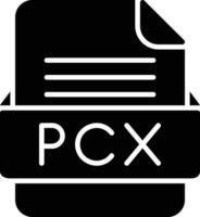 pcx fil formatera linje ikon vektor