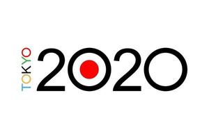 Olympische Spiele in Tokio 2020 background.championship-Symbol, abstrakte geometrische Form. Japan-Sommersportsymbol in der flachen Vektorillustration. Konzept des sportlichen Wettbewerbs. Design für Hintergrund, Banner vektor