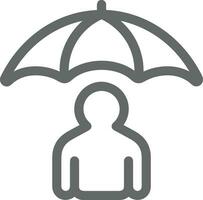 Regenschirm Schutz Symbol Symbol Vektor Bild. Illustration von das Sicherheit schützen Regenschirm Sicherheit Design Bild