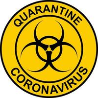 Briefmarke Quarantäne Coronavirus Gefahr Quarantäne Zone Gefahr, halt Coronavirus vektor