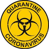 Briefmarke Quarantäne Coronavirus Gefahr Quarantäne Zone Gefahr halt Coronavirus vektor
