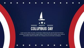 glücklich Kolumbus Tag Gruß Karte vektor
