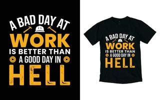 glücklich USA Arbeit Tag Typografie T-Shirt Design vektor