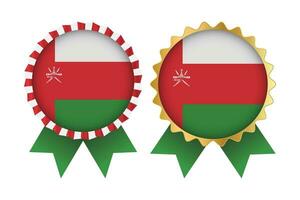 Vektor Medaille einstellen Designs von Oman Vorlage