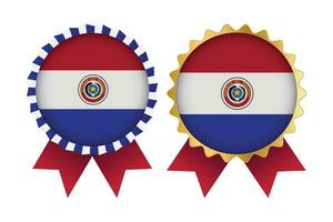 Vektor Medaille einstellen Designs von Paraguay Vorlage