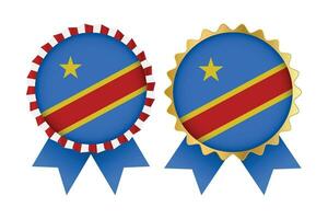 Vektor Medaille einstellen Designs von Kongo Vorlage