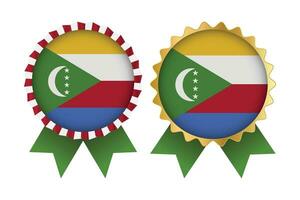 Vektor Medaille einstellen Designs von Komoren Vorlage