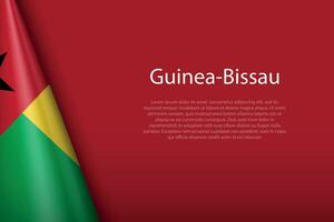 nationell flagga guinea-bissau isolerat på bakgrund med copy vektor