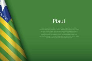 Flagge piaui, Zustand von Brasilien, isoliert auf Hintergrund mit Copyspace vektor