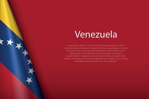 National Flagge Venezuela isoliert auf Hintergrund mit Copyspace vektor