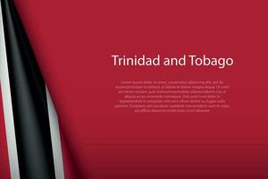 nationell flagga trinidad och tobago isolerat på bakgrund med copy vektor