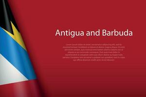 nationell flagga antigua och barbuda isolerat på bakgrund med copy vektor