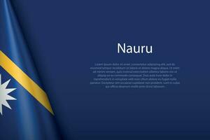 nationell flagga nauru isolerat på bakgrund med copy vektor