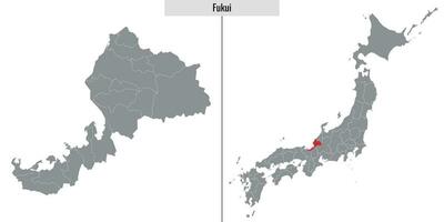 Karta prefektur av japan vektor