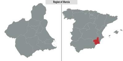 Karta område av Spanien vektor