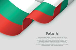 3d band med nationell flagga bulgarien isolerat på vit bakgrund vektor