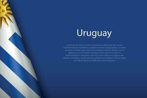 National Flagge Uruguay isoliert auf Hintergrund mit Copyspace vektor