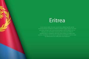 National Flagge eritrea isoliert auf Hintergrund mit Copyspace vektor