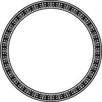 Vektor einfarbig schwarz runden Chinesisch Ornament. rahmen, Grenze, Kreis, Ring von asiatisch Völker von das Osten