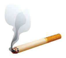 brinnande cigarett vektor illustration isolerat på vit bakgrund