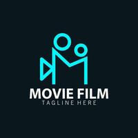 film filma produktion underhållning logotyp design vektor