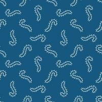 fara bakterie vektor begrepp blå tunn linje sömlös mönster