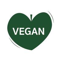vegan Liebhaber Monogramm Logo, eben Design vektor