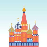 ryssland moskva helgon basilika katedral stock vektor illustrationer