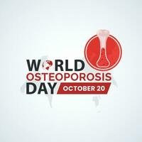 värld osteoporos dag baner vektor