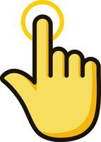 klick finger ikon emoji klistermärke vektor