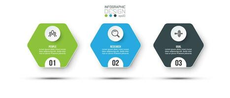 Infografik-Vorlage Geschäftskonzept mit Schritt. vektor