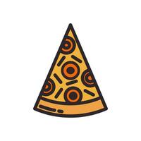 Pizza Symbol Farbe Stil vektor