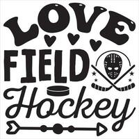 Liebe Feld Eishockey vektor