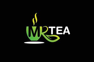 trendig och minimal herr te eller mustasch te vektor logotyp design