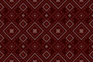 rot traditionell ethnisch Muster Paisley Blume Ikat Hintergrund abstrakt aztekisch afrikanisch indonesisch indisch nahtlos Muster zum Stoff drucken Stoff Kleid Teppich Vorhänge und Sarong vektor