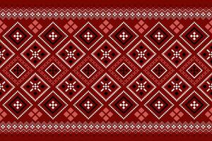 röd traditionell etnisk mönster paisley blomma ikat bakgrund abstrakt aztec afrikansk indonesiska indisk sömlös mönster för tyg skriva ut trasa klänning matta gardiner och sarong vektor