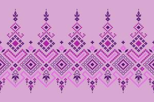 lila korsa sy traditionell etnisk mönster paisley blomma ikat bakgrund abstrakt aztec afrikansk indonesiska indisk sömlös mönster för tyg skriva ut trasa klänning matta gardiner och sarong vektor