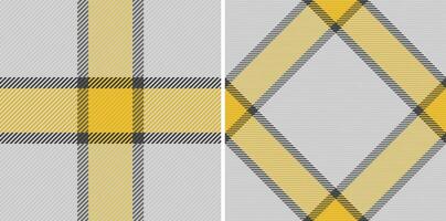 Muster Textil- Stoff von Plaid Hintergrund Tartan mit ein Textur prüfen nahtlos Vektor. vektor