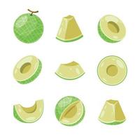 Symbole für frische Melone vektor