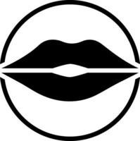 fast ikon för kyss vektor