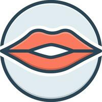 Färg ikon för kyss vektor