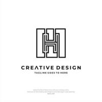 brev h logotyp design. kreativ första brev h logotyp. brev h symbol, brev h företag kreativ design vektor