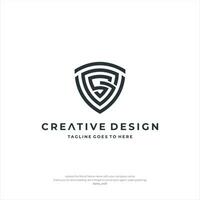 Brief s oder ss Logo Design Schild Schutz Sicherheit kreativ Design s vektor