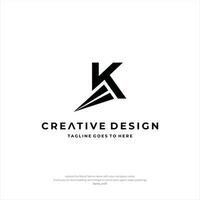 alfabet brev k logotyp design kreativ design vektor