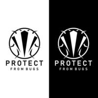 schützen von Fehler Logo Design Vektor Kunst