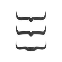 bull buffalo head ko djurhuvud maskot logo design vektor för sporthorn buffalo djur däggdjur huvud logo vilda matador