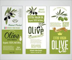 Vektor samling av olivolja etiketter