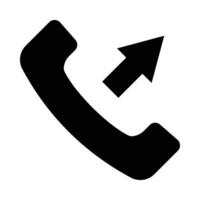 abgehend Anruf Vektor Glyphe Symbol zum persönlich und kommerziell verwenden.