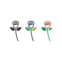 Blumensatzvektorlogo und -design für Geschäftsdesigngartenikonennatur und Schönheitsblüte vektor